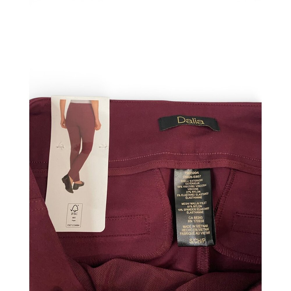 NWT Dalia Women’s Pull-on Ponte Pant, Mid-Rise Narrow Leg, Size S, Ruby - Picture 13 of 14